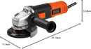 Black+Decker G720P-B5 4.5" 820W Angle Grinder with Discs – Heavy-Duty Power Tool for Cutting & Grinding