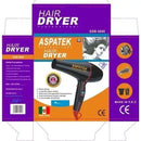 Aspatek GDB-5800 Professional Hair Dryer – 5800W High-Power Fast Drying, Heat & Speed Control for Salon & Home Use