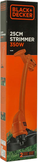 Black+Decker GL360 350W 25CM Corded Electric Strimmer – Lightweight Grass Trimmer for Lawn & Garden