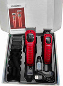 Geemy GM-8046 2-in-1 Professional Hair Clipper & Trimmer Combo – Cordless Electric Grooming Kit