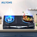 AILYONS GS013-2 Gas Stove Double Burner – Fast &amp; Efficient Cooking, Durable Build &amp; Easy Cleaning