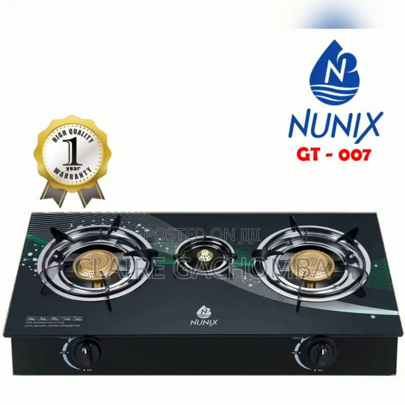 Nunix GT-007 3-Burner Table top Gas Cooker