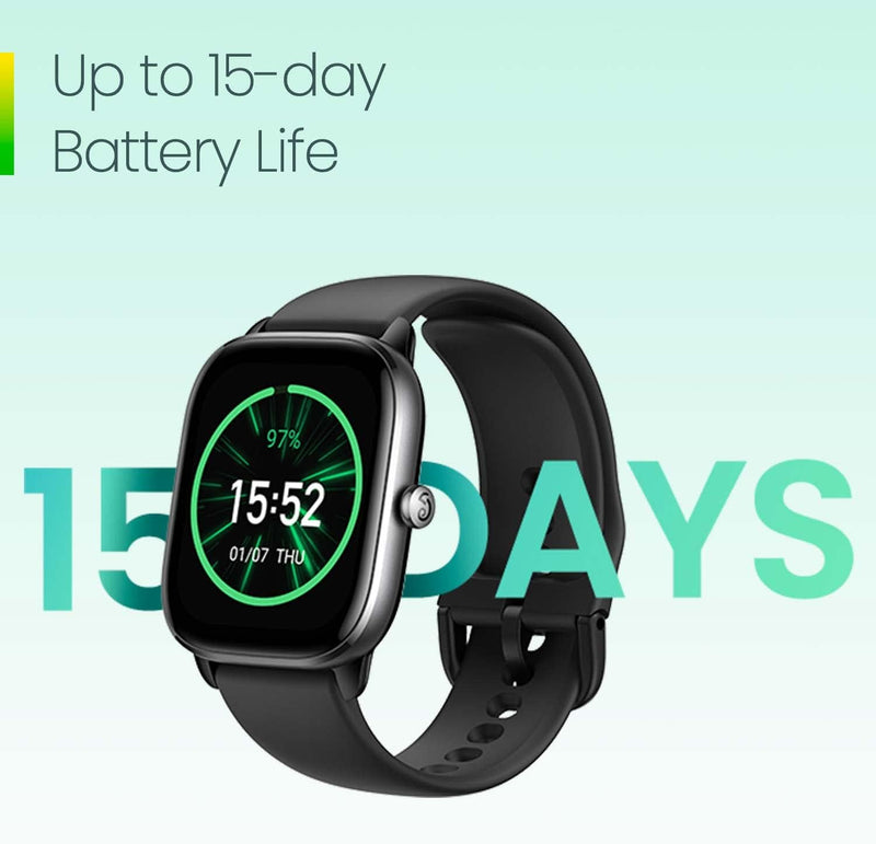 Amazfit GTS 4 Mini Smart Watch, Alexa Built-in, GPS, Fitness Tracker with 120+ Sport Modes, 15-Day Battery Life, Heart Rate Blood Oxygen Monitor, Android & iPhone Compatible