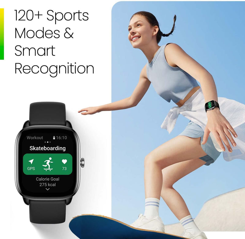 Amazfit GTS 4 Mini Smart Watch, Alexa Built-in, GPS, Fitness Tracker with 120+ Sport Modes, 15-Day Battery Life, Heart Rate Blood Oxygen Monitor, Android & iPhone Compatible