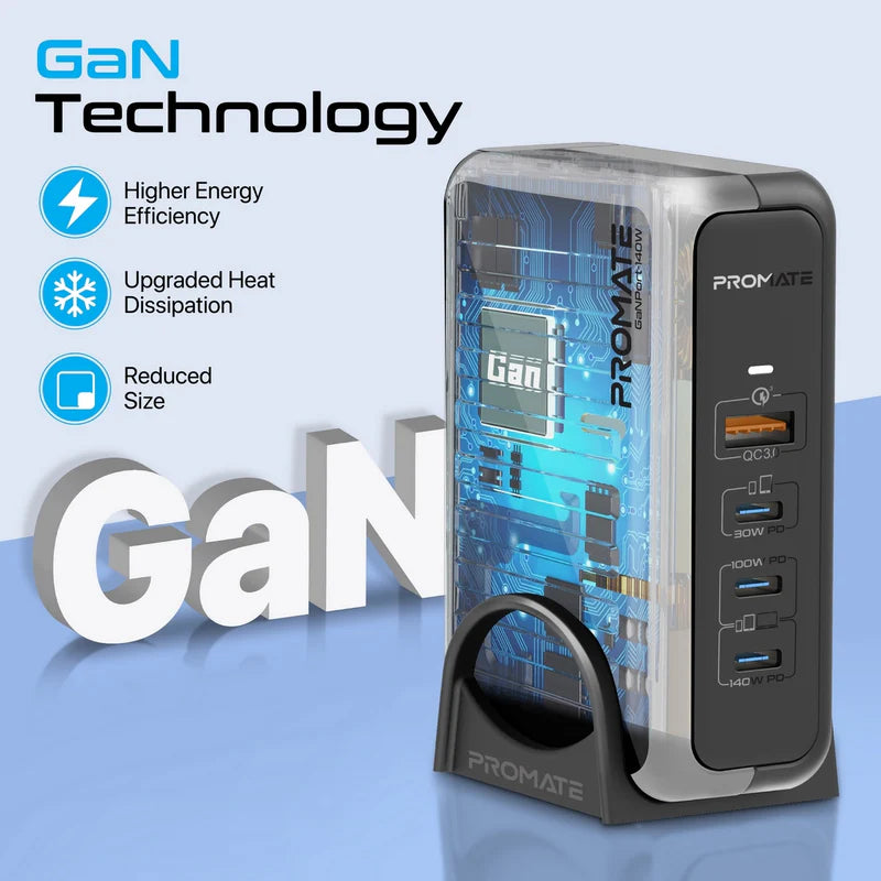 Promate GaNPort-140W GaNFast Charging Station 140W