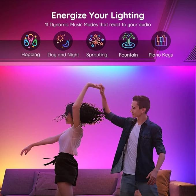 Govee RGBIC Basic Wi-Fi + Bluetooth LED Strip Lights (10 Meter)
