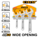 Ingco HADWK031 3 Piece Wrench Set