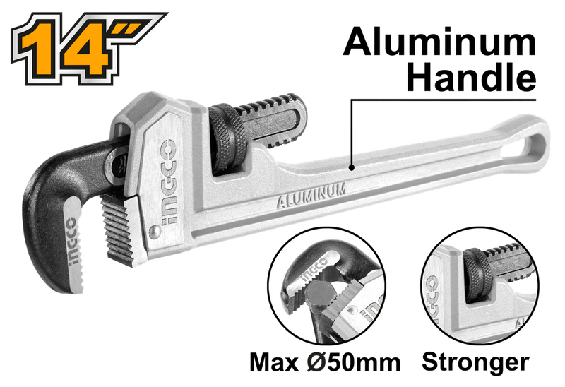 Ingco HALPW0114 Aluminium Handle Pipe Wrench