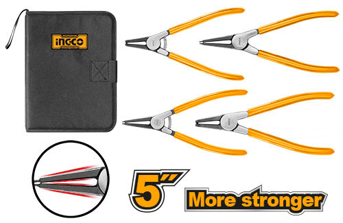 Ingco HCCPS26125 4 Pcs circlip pliers set