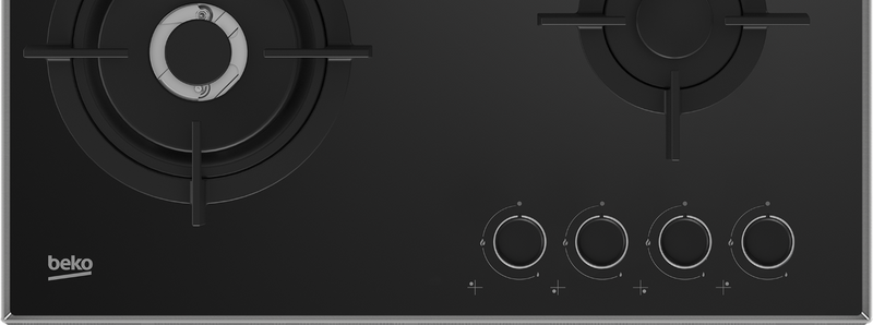 Beko HCLW64222S 60cm 3 Burners  + 1 Wok Built-in Dual Fuel Gas Cooker Hob
