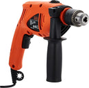 Black+Decker HD5513V 550W 13mm Percussion Drill – Powerful Hammer Drill for Concrete, Wood & Metal for Home & DIY Use