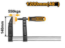 Ingco HFC021401 F-Clamp 140x1200mm - Heavy Duty Plastic Handle