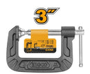 Ingco HGC0103 3" G Clamp – Heavy Duty Steel Clamp for Woodworking & Metalwork