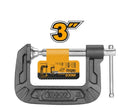 Ingco HGC0103 3" G Clamp – Heavy Duty Steel Clamp for Woodworking & Metalwork