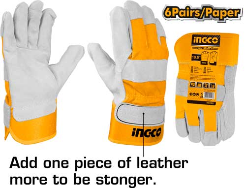 Ingco HGVC01 Cow split leather gloves