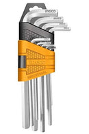 Ingco HHK11091 9pcs Hex Key Set S2 Steel – Durable Allen Key Set for Mechanical & DIY Use