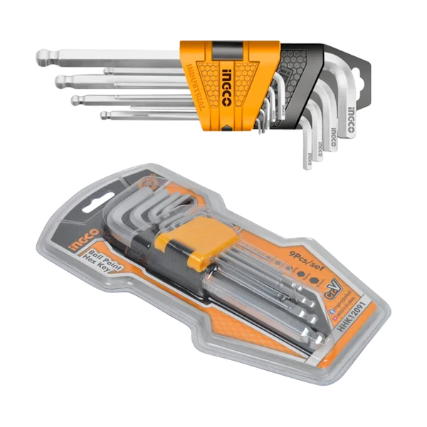 Ingco  HHK12091 9pcs Set Hex key Ball Point