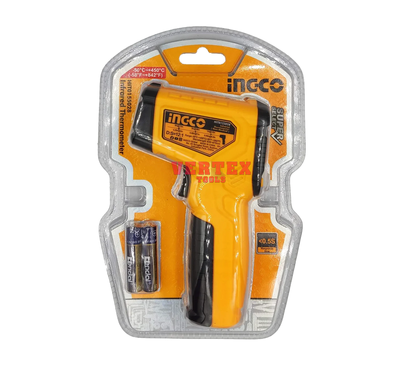 Ingco HIT0155028 Infrared Thermometer / Thermal Scanner (SS)