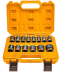 Ingco HKISSD12141 14-Piece 1/2" Drive Impact Socket Set – Heavy-Duty Cr-V Sockets