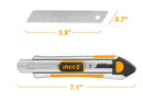 Ingco HKNS1808 18mm Snap-Off Blade Knife – Utility Knife with 6pcs SK5 Blades