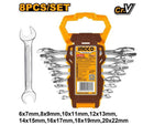 Ingco HKSPA2088 Double Open End Spanner Set 6–22mm – Heavy-Duty Metric Wrench Kit