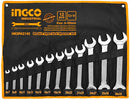 Ingco HKSPA2142 Double open end spanner set packed in canvas bag