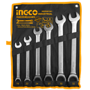 Ingco HKSPAR1061 Ratchet Spanner 6pcs Set 19-32mm