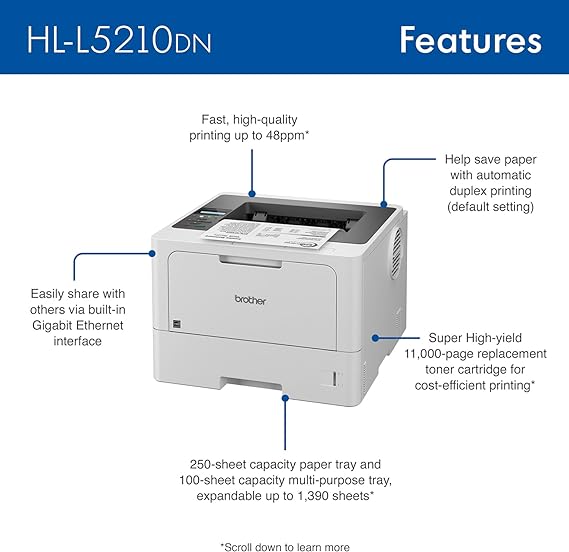 Brother HL-L5210DN Professional Mono Laser Printer