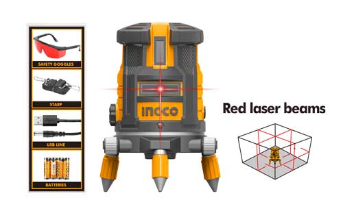 INGCO HLL306505 Self-Leveling Line Laser(Red laser beams)