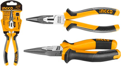 Ingco HLNP28168 Industrial 6-Inch CR-V Steel Long Nose Pliers
