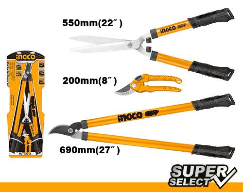 Ingco HLT78033 3 Piece Tree Scissors Set