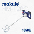 Makute HM-120C Cement and Paint Mixer – Heavy-Duty Electric Mixer for Construction, Home Renovation, Mortar, Plaster, and Paint Mixing