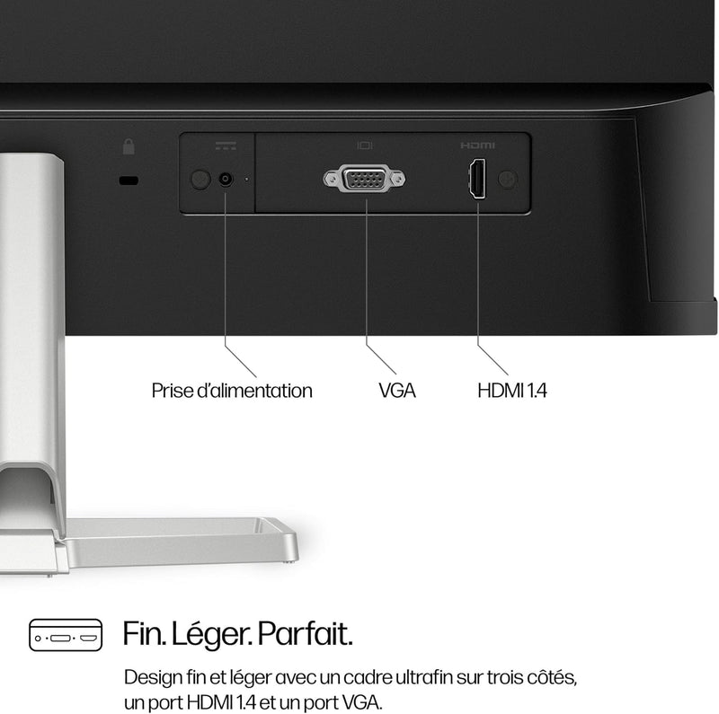 HP 524sf Series 5 23.8"" FHD Monitor, Connectivity; 1 VGA, 1 HDMI 1.4 (94C17AA)