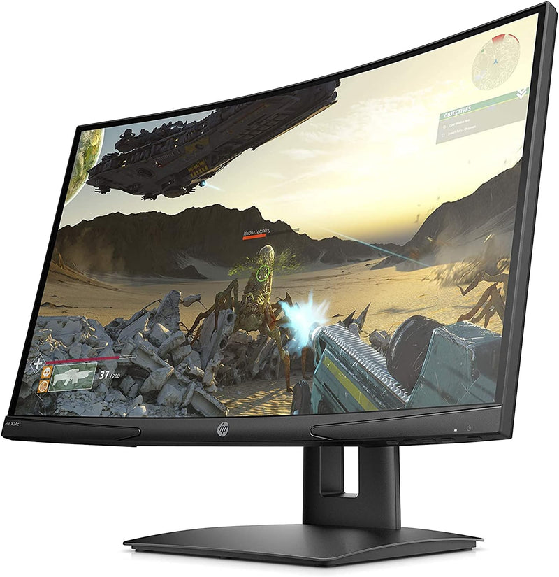 HP X24c Gaming Monitor, 24 Inch, 1500R Curved Gaming Monitor