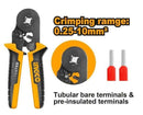 Ingco HRCPG05210 Ratchet Crimping Pliers 0.25–10mm² – Professional Tool