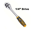 Ingco HRTH0814 1/4" 72T Ratchet Wrench – Compact High-Precision Socket Tool