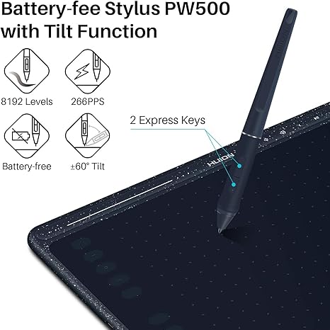Huion  HS611 Graphic Drawing  Tablet (10 x 6.25 inches)