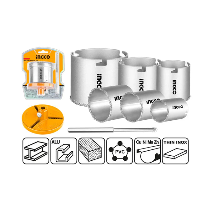 Ingco HSB4061 Carbide Gritted Hole Saw Set