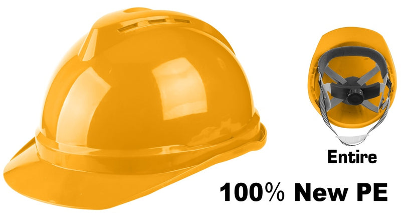 Ingco HSH201 Safety Helmet PE Shell with Vents & Chinstrap 