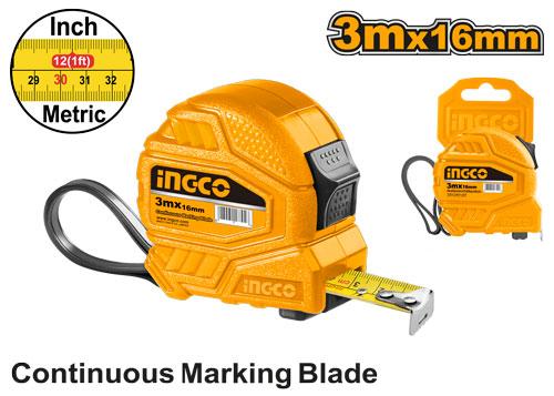 Ingco HSMT26316 Steel measuring tape 3mx16mm