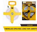 Uyustools HUM100 100M Fiberglass Open Reel Long Tape – Durable Measuring Tape for Construction, Surveying & Industrial Use