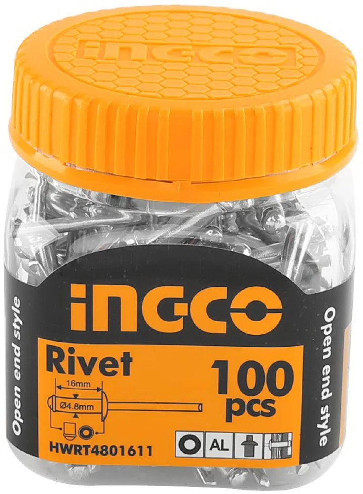 Ingco HWRT4801611 Rivet "4.8x16mm 100 pcs