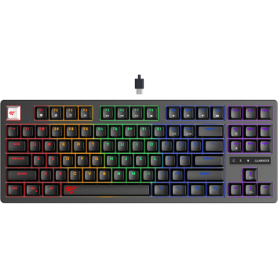 Havit KB892L 87-Keys RGB Backlit USB Wired Mechanical Gaming Keyboard Blue Switch