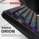 Havit KB892L 87-Keys RGB Backlit USB Wired Mechanical Gaming Keyboard Blue Switch