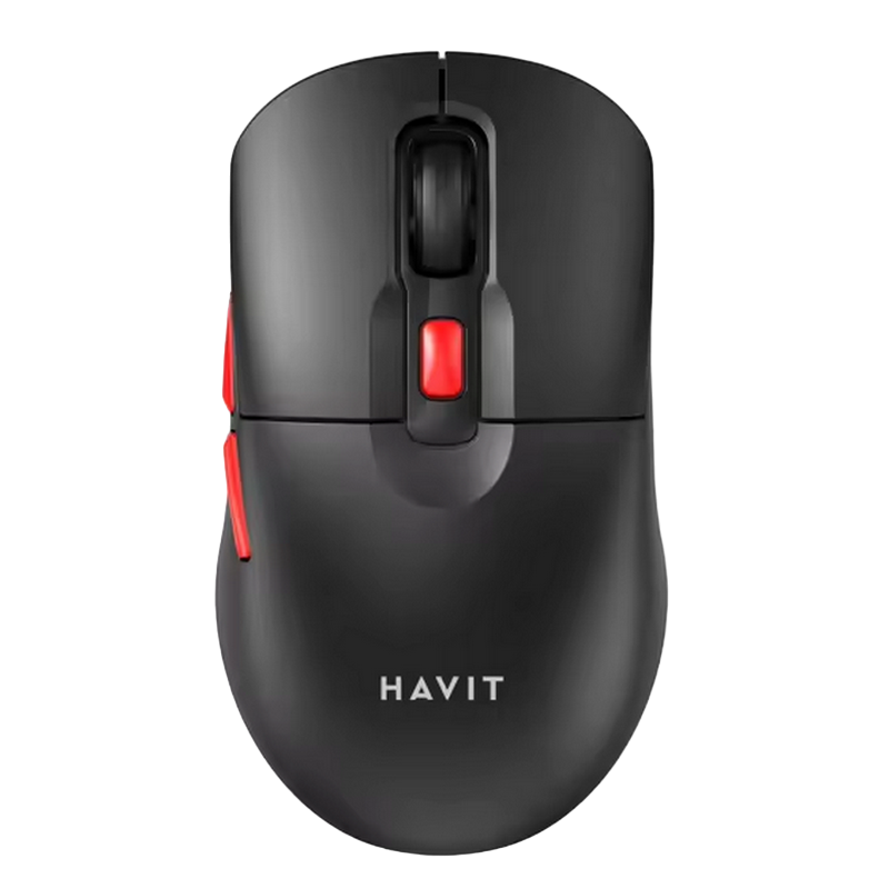 Havit MS59WB Dual Mode 2.4GHz+BT5.1 2400DPI Wireless Ergonomic Computer Mouse with USB Receiver