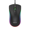 Havit MS72 Wired USB Gaming Mouse – RGB Lighting, 1200 DPI, High Precision Gaming Gear