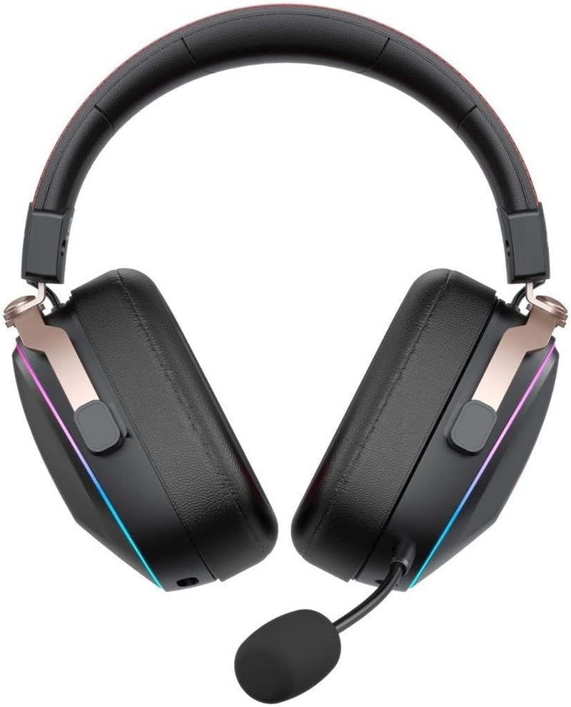 Havit H2039BG Wireless Tri-Mode Gaming Headset – RGB Light, Magnetic Ear Cups, Clear Sound
