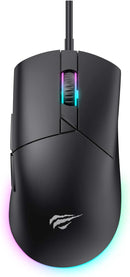 Havit MS1038 RGB Backlit Wired USB Gaming Mouse – High Precision, Programmable Buttons, Ergonomic Grip
