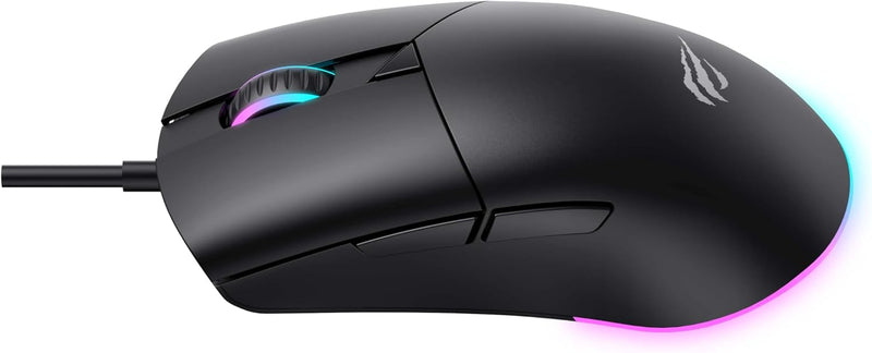 Havit MS1038 RGB Backlit Wired USB Gaming Mouse – High Precision, Programmable Buttons, Ergonomic Grip