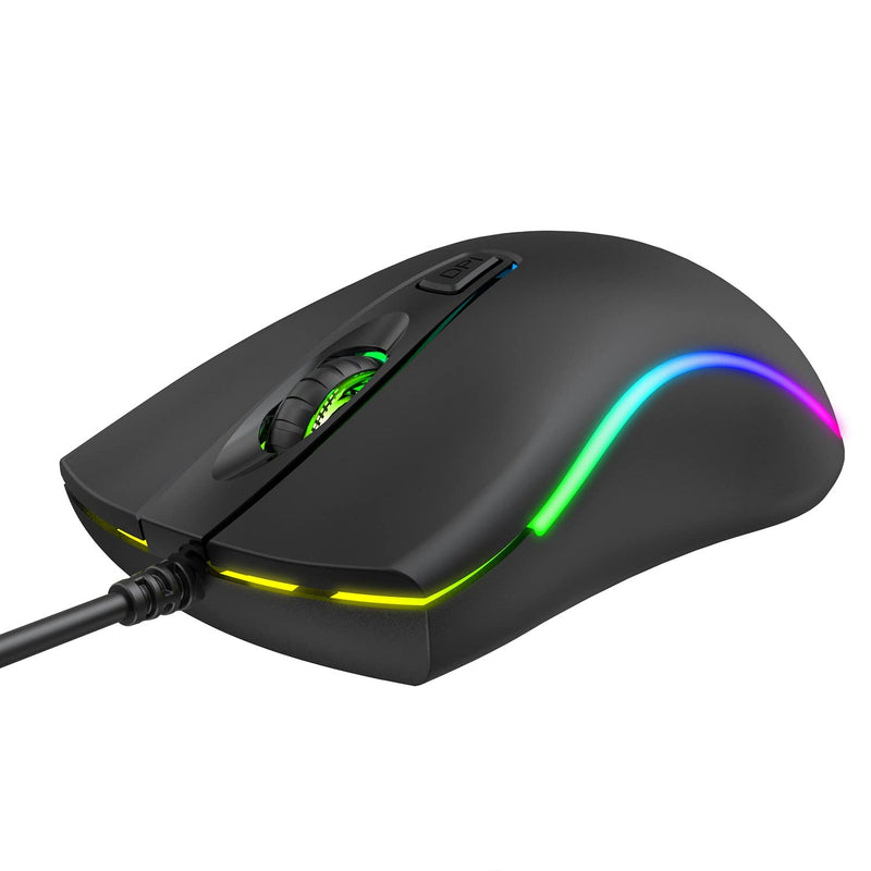 Havit MS72 Wired USB Gaming Mouse – RGB Lighting, 1200 DPI, High Precision Gaming Gear